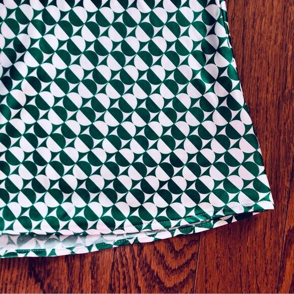 AVA & VIV Sleeveless Satin Green Geometric Dress Women's Size XXL NWT - Picture 9 of 14